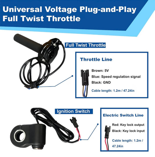 Ridstar surron throttle and key ignition